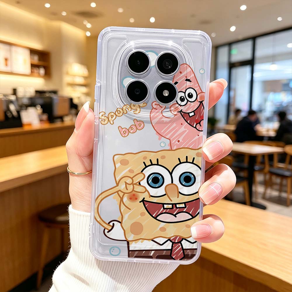 Xiaomi Poco X6 - 漫画風のかわいいS-スポンジボブカバー Xiaomi POCO X7 X6 X5