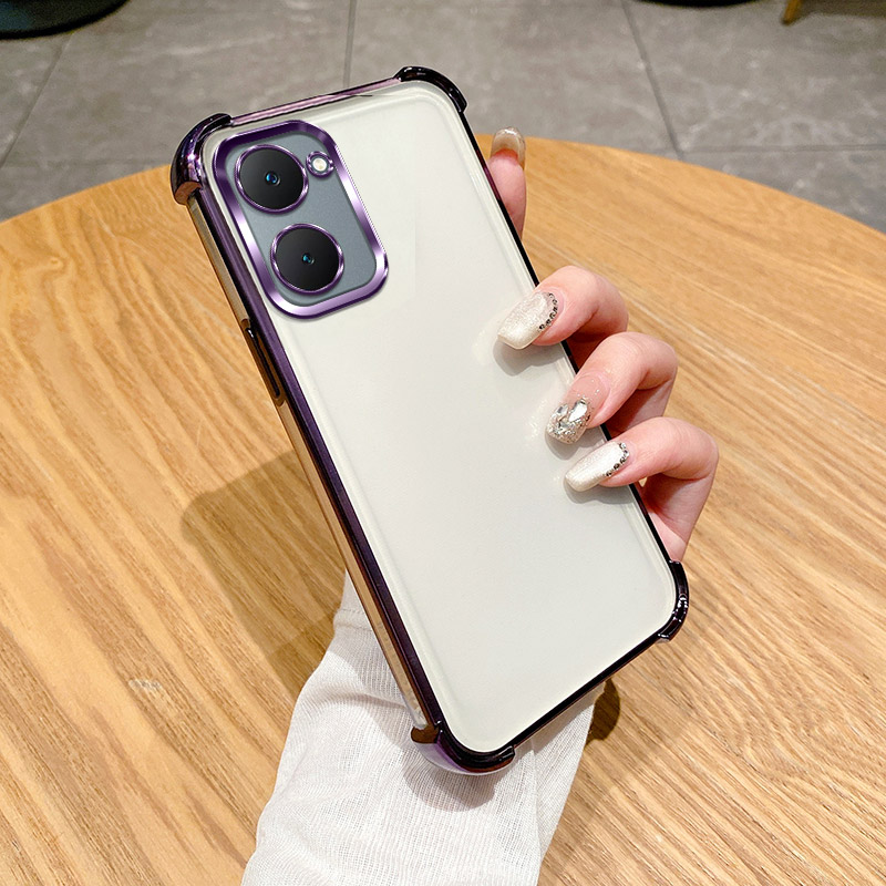 Vivo Y28 - 携帯電話の背面カバー,厚く,耐傷性,四隅,y03,y28s,y18i,y03t,y18e