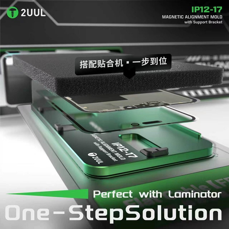 Screen Alignment Tool - 2UUL SH01 磁気アライメントモールド サポートブラケットスライダーデザイン付き iPhone 12～17