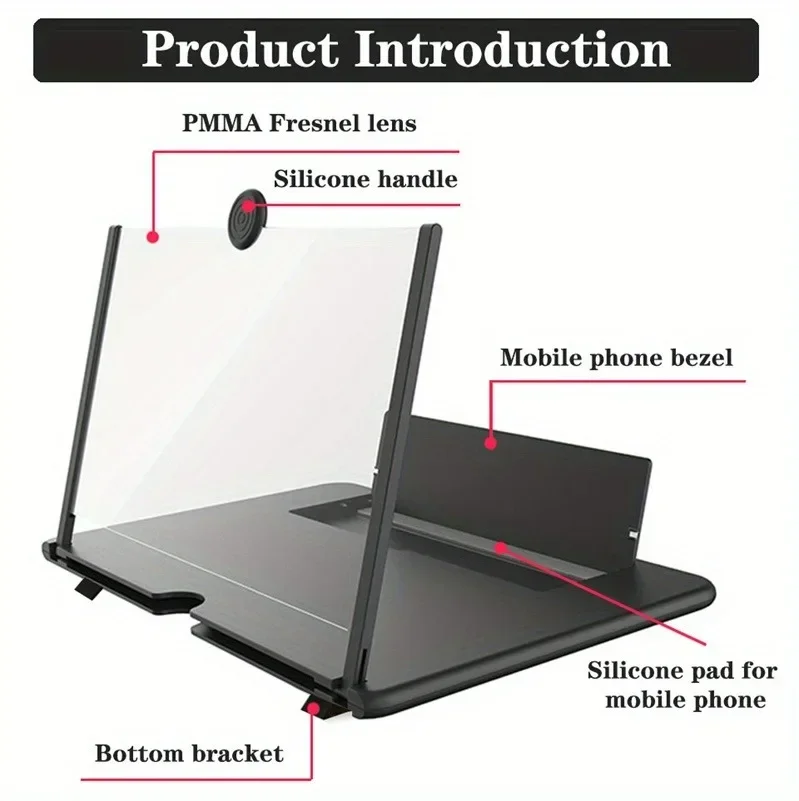 Matte Anti Glare Screen - 12/10 インチ HD スクリーン拡大鏡電話アンプ抗ブルーライト目の保護多機能デスクトップスタンド iPhone Samsung