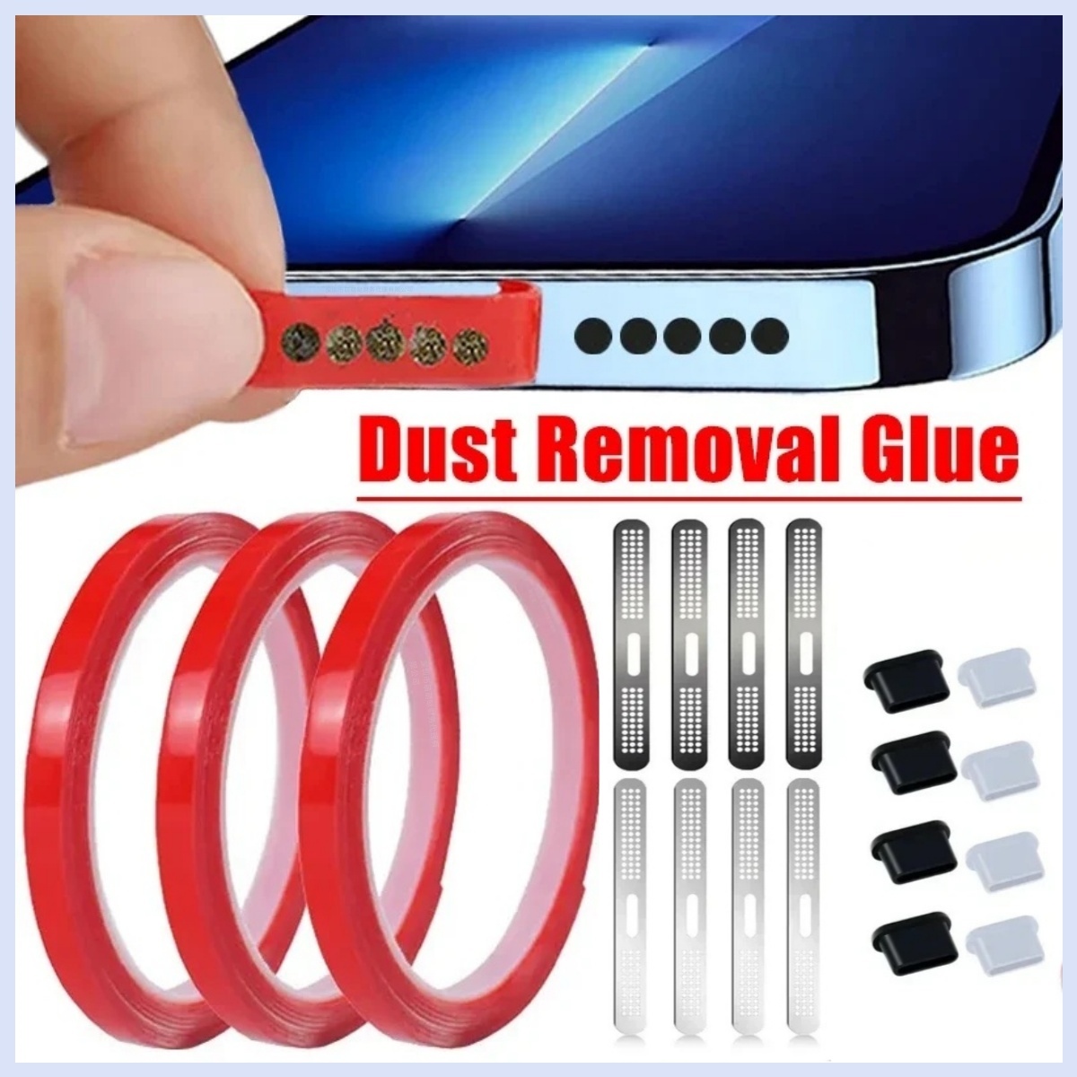 ユニバーサル電話スピーカー除塵接着剤スピーカーグリッドカバー - Dust Removal Sticker のレビューと価格