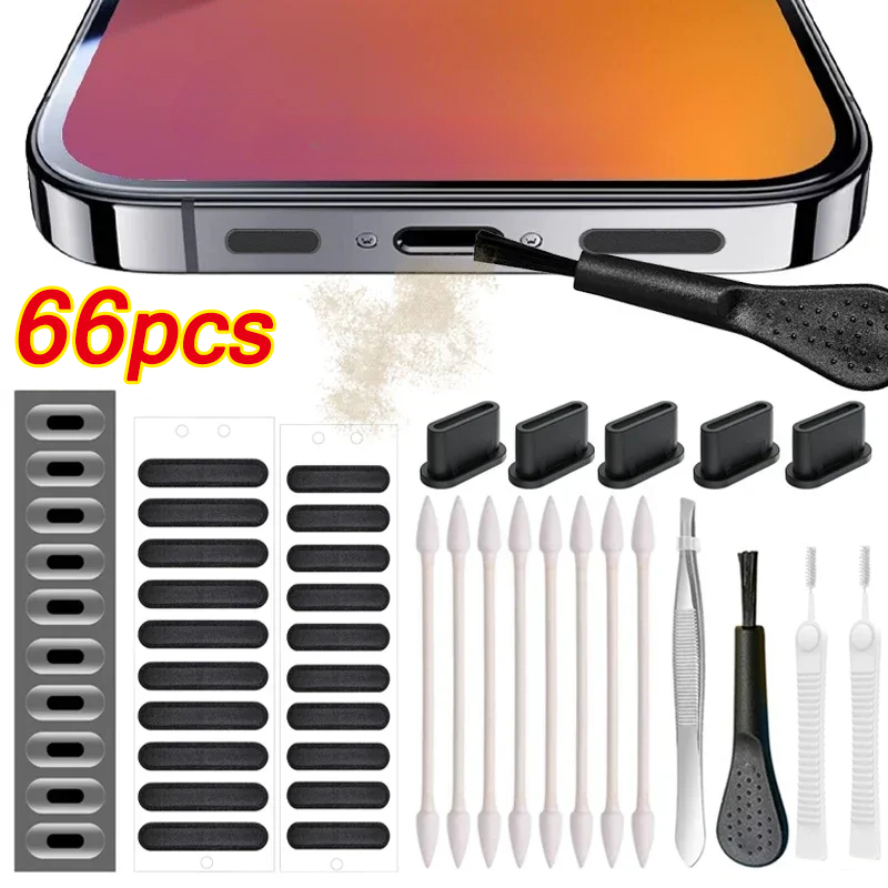 ユニバーサルタイプC充電ポートプロテクター,携帯電話スピーカ - Dust Removal Sticker のレビューと価格