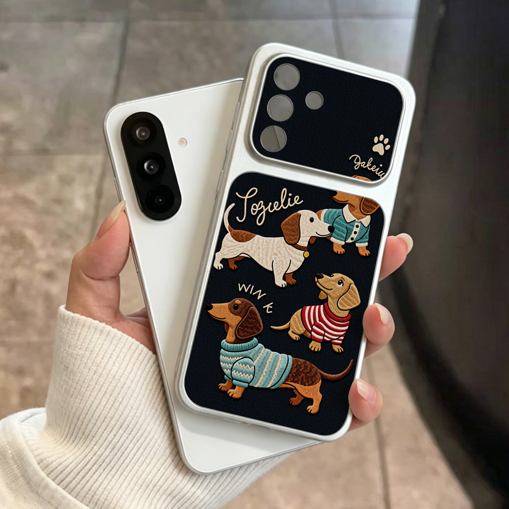 漫画風ダックスフント柄スマホケース サムスン A56 A55 - Camera Lens Protector のレビューと価格