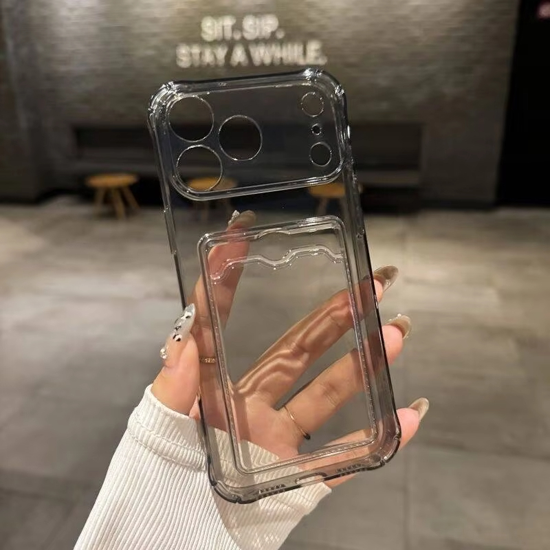 透明カードスロットホルダーケース iPhone 14 Plu - Camera Lens Protector のレビューと価格